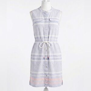 Vineyard Vines Light Blue and Coral Striped Dress Cottage Boat Summer Size Small